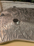 Vintage Embossed Elephant Metal Serving Tray – Large 20" Jungle Motif Platter