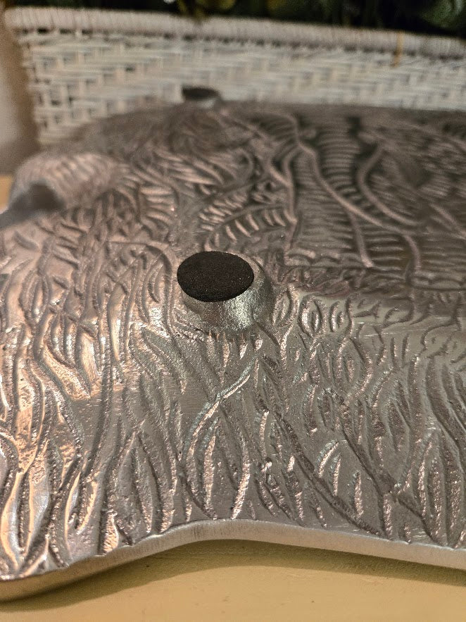 Vintage Embossed Elephant Metal Serving Tray – Large 20" Jungle Motif Platter