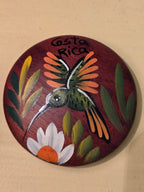 Hand-Painted Wooden Trinket Box – Hummingbird Design, Costa Rica