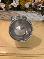 Handcrafted Aluminum Double Bowl Server – Rustic Silver Finish