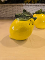 Ceramic Lemon Salt and Pepper Shakers – Bright Yellow Fruit Design, Kitchen Table Décor