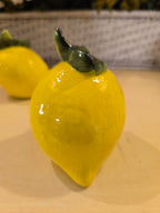 Ceramic Lemon Salt and Pepper Shakers – Bright Yellow Fruit Design, Kitchen Table Décor