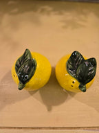 Ceramic Lemon Salt and Pepper Shakers – Bright Yellow Fruit Design, Kitchen Table Décor