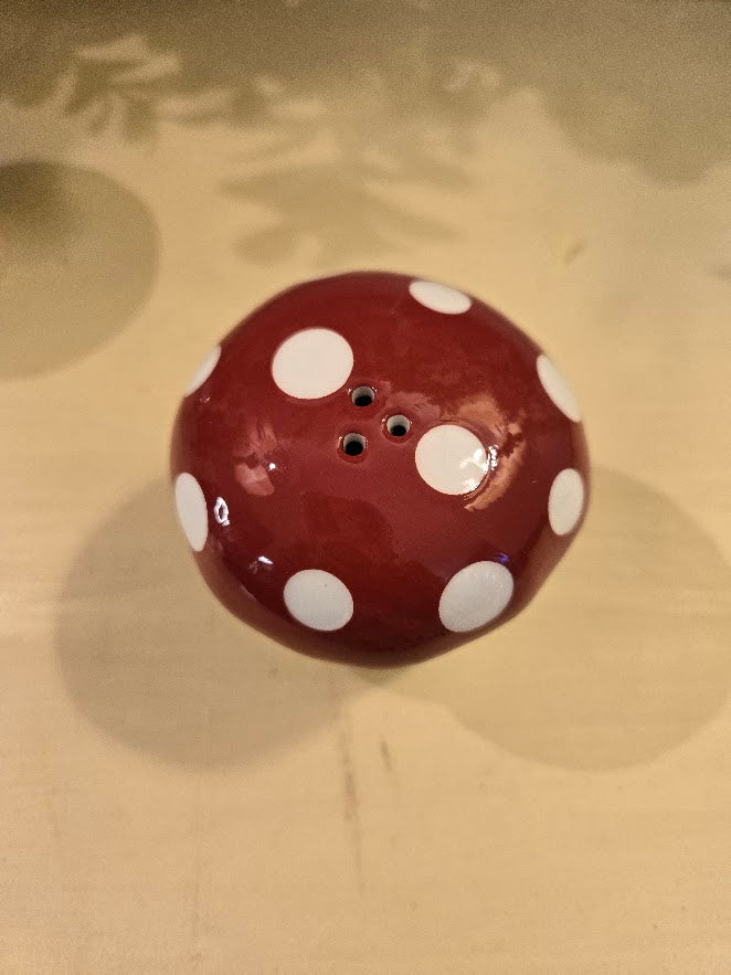 Ceramic Mushroom Salt & Pepper Shaker Set – Red Cap Toadstool Kitchen Decor