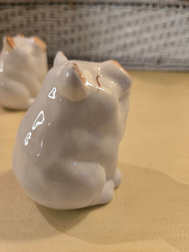 Smiling Pig Salt & Pepper Shakers – Ceramic Farmhouse Kitchen Table Set