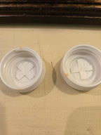 Vintage Glass Salt & Pepper Shakers with Wooden Holder – Rustic Farmhouse Kitchen Set