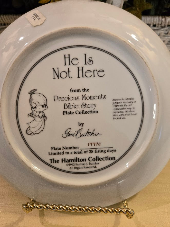 Precious Moments Bible Story Collector Plates by Sam Butcher – Limited Edition Hamilton Collection (1992)