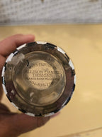 Vintage Hand-Painted Miniature Vase – Allison Daniel Designs – Eggplant & Polka Dot Pattern