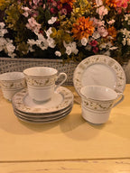 M Fine China Japan “Barclay 5103” – Tea & Dessert Set (Service for 4)