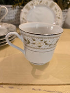 M Fine China Japan “Barclay 5103” – Tea & Dessert Set (Service for 4)