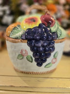 Vintage Hand-Painted Fruit Ceramic Tea Set – 11 Pieces