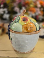 Vintage Hand-Painted Fruit Ceramic Tea Set – 11 Pieces