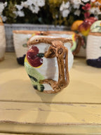 Vintage Hand-Painted Fruit Ceramic Tea Set – 11 Pieces