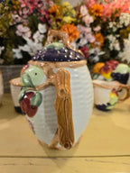 Vintage Hand-Painted Fruit Ceramic Tea Set – 11 Pieces