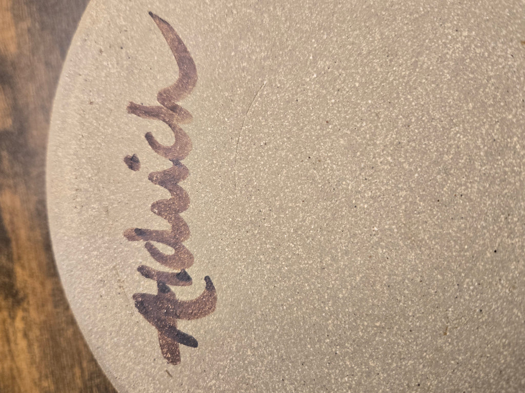 Handmade Pottery Pie Dish – Blue Floral Stoneware by Aldrich