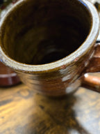 Rustic Handmade Pottery Mug Set – Brown & Maroon Glazed Bundle (2)